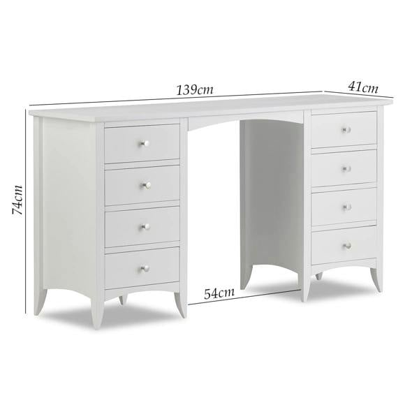Statement Furniture Edward Hopper Pedestal Dressing Table with 8 Drawers
