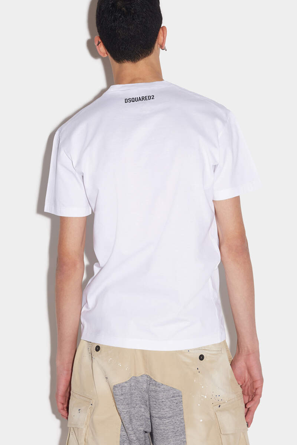 Dsquared2 Cool Print Logo White T-Shirt