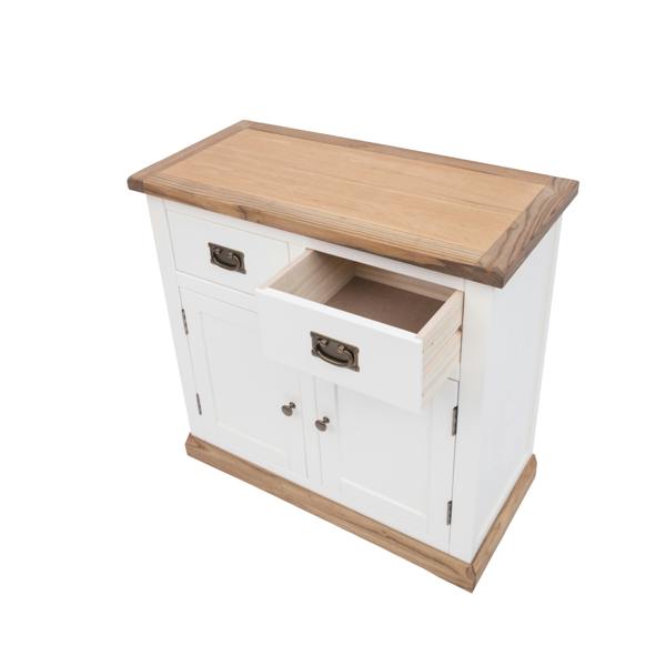 Cabinet Bits Tropea Off White 2 Drawer 2 Door Sideboard Brass Drop Handle