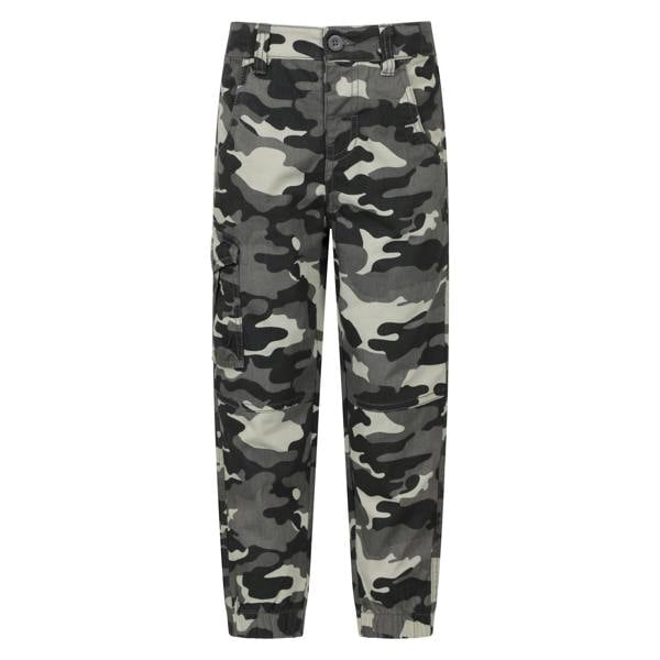 Mountain Warehouse Boys Camo Cargo Trousers - Black - 