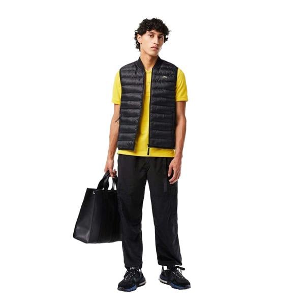 Lacoste Mens Water Repellent Padded Gilet - Black - 