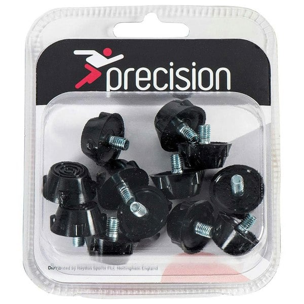 Precision Ultra Flat Rubber Football Boot Studs Set - Black