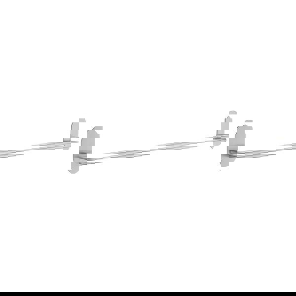 Brushed stainless steel towel rail