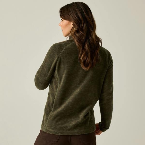 Regatta Womens Mayse Full Zip Fleece Jacket - Bark Green - Bark Green - 70% Polyester/30% Recycled Polyester