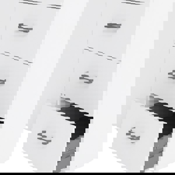 Furniture To Go Space Wardrobe - 3 Doors 3 Drawers in White 2000