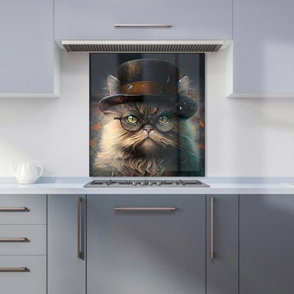 Warren Reed - Designer Persian Cat With Glasses Splashart Kitchen Splashback