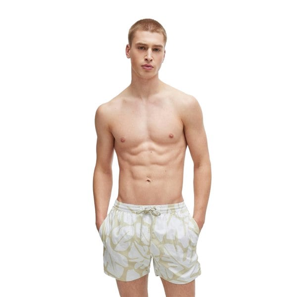 Boss Mens Bari Quick Dry Swim Shorts - White
