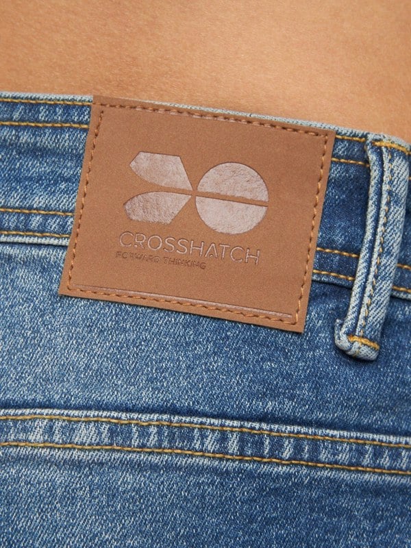Crosshatch Buraca Slim Fit Denim Jeans Stone Wash