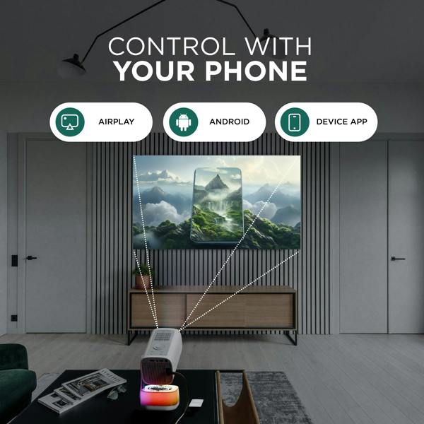 DMD Collective Full HD 1080P Portable Projector – Mini Projector for Movies and Gaming