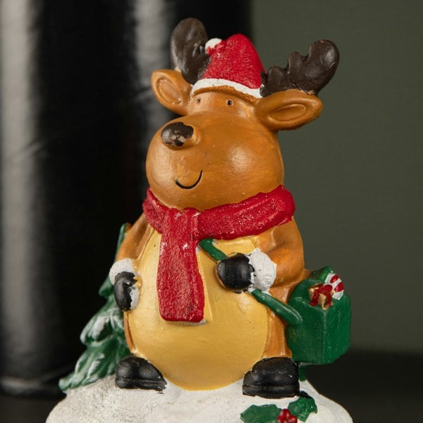 Samuel Alexander 13cm Premier Christmas Stocking Hanger Decoration in Reindeer Design