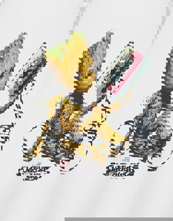 Marvel Guardians Of The Galaxy Mens White Groot Short Sleeved T-Shirt