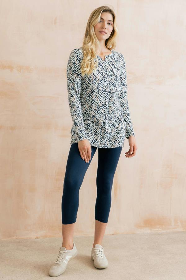 Lily & Me 3/4 Length Cropped Leggings Navy