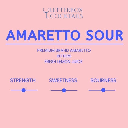 Letterbox Cocktails Amaretto Sour Cocktail – Premium Letterbox Cocktail Gift (100ml)