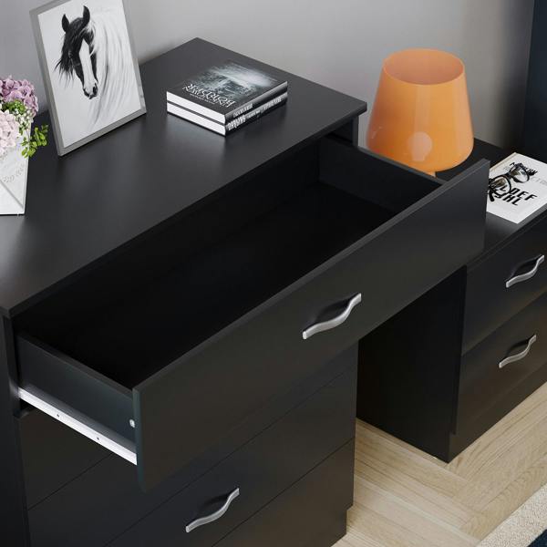 Vida Designs Riano 5 Drawer Chest, Black