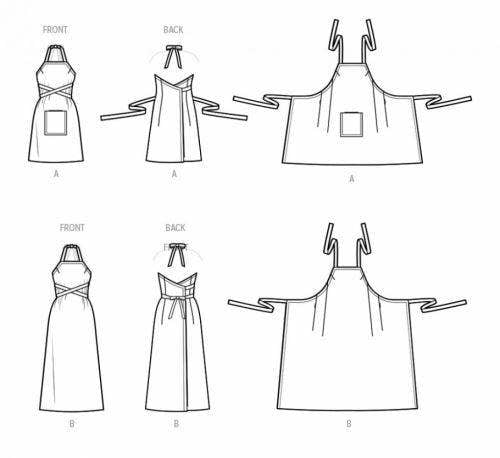 Simplicity Sewing Pattern 9739, Vintage Style, Dresses, Aprons for Women, A (XS-S-M-L-XL) - Easy, Beginner