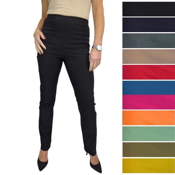 Paulo Due Women's Pull On Stretch Straight Leg Trousers