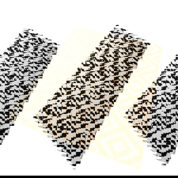 Velours Diamond Design Black & Cream