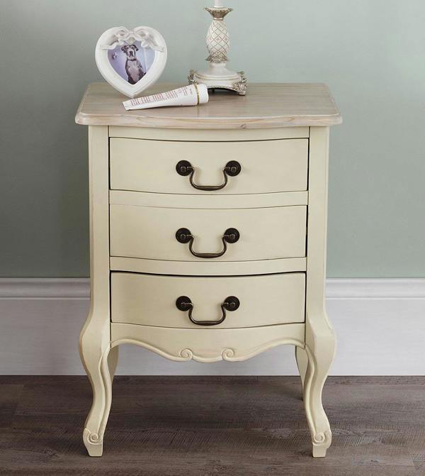 Statement Furniture Juliette Vintage Chic 3 Drawer Bedside Table