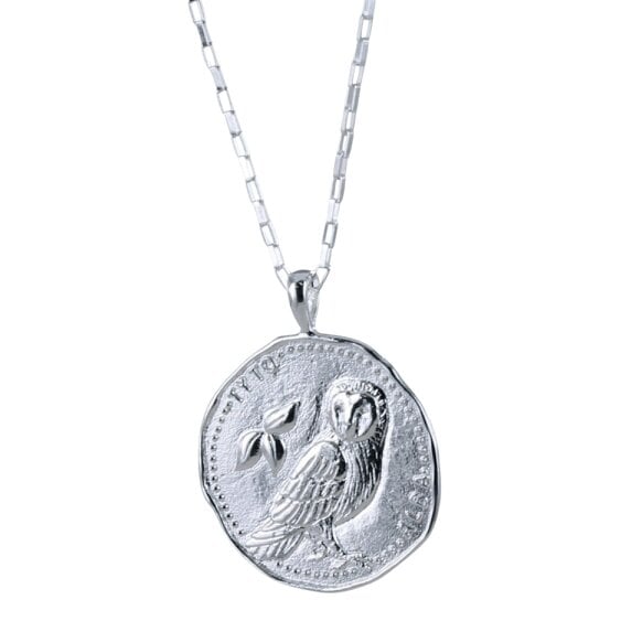 Reeves & Reeves Owl Coin Sterling Silver Necklace