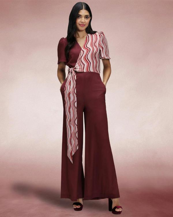 HotSquash Overwrap Print Jumpsuit