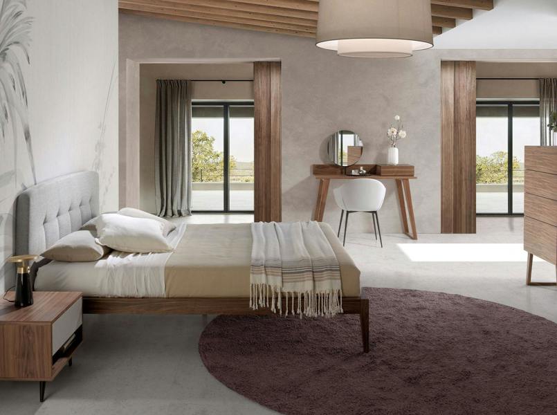 Angel Cerdá Grey Fabric Tufted Bed 7177