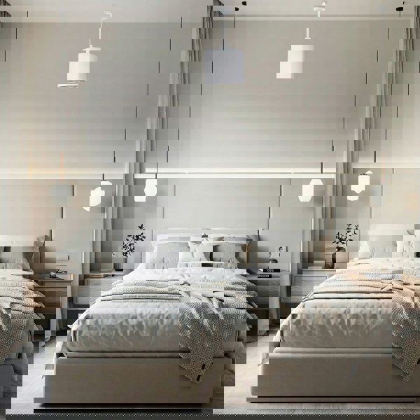 Classic Matte White Ceiling Light Fixture to Showcase Lamp Shades Image 7