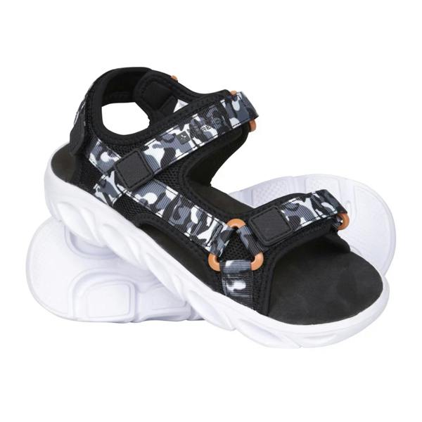 Mountain Warehouse Childrens/Kids Ripple Camo Lightweight Adjustable Outdoor Sandals - Black - 