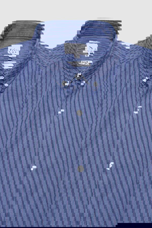 ENORSIA Men's Stripe Short Sleeve Shirt