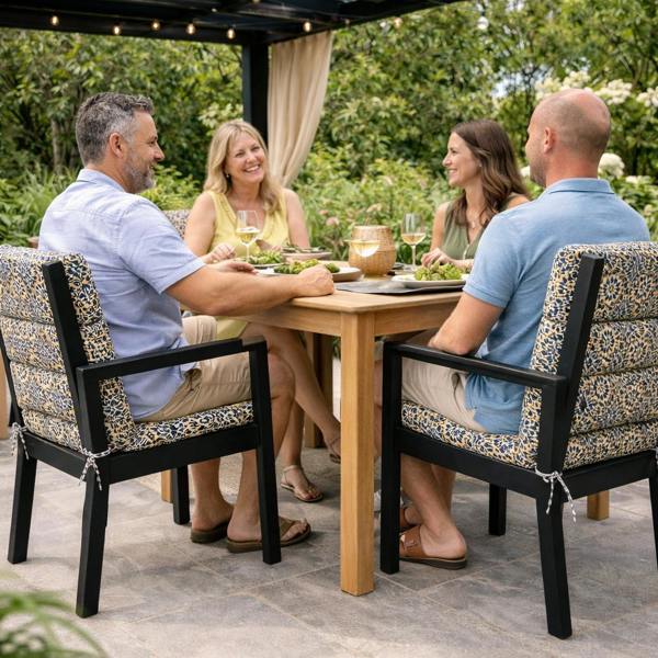 Gardenwize Pair of Outdoor Seat Cushion – Casablanca Full Length Chair