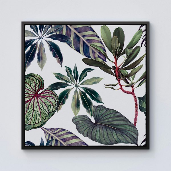 Warren Reed Watercolor Tropical Leaf Framed Canvas