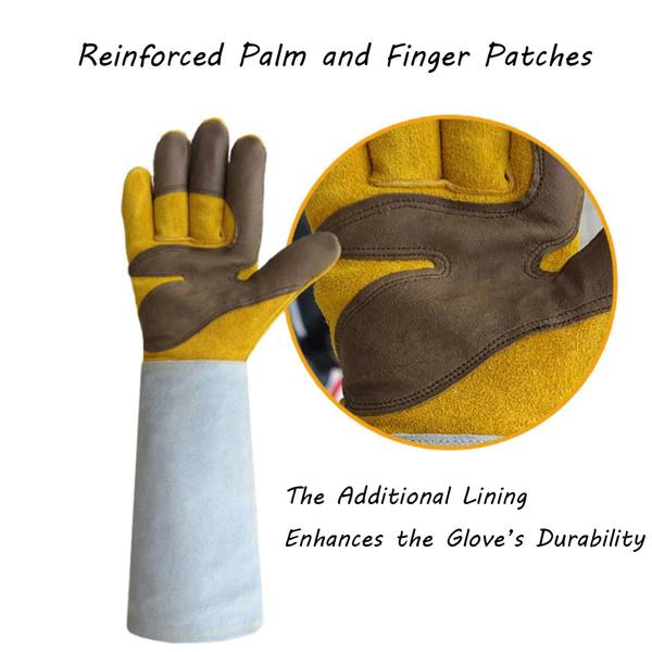 Leaper Long-sleeved Leather Gardening Gloves