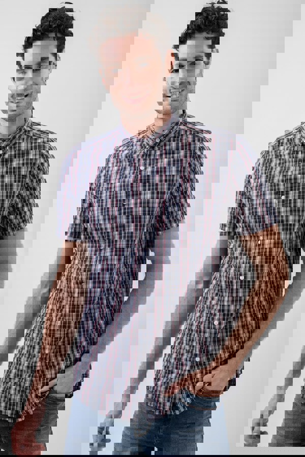 ENORSIA Men's Button Down Short Sleeve Shirt