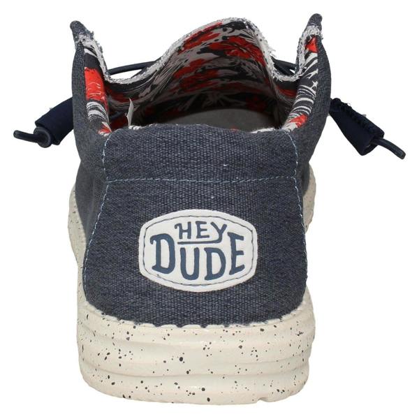 HEYDUDE Mens Hey Dude Deck Slip On Shoes Wally Stretch Canvas