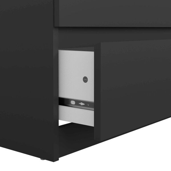 Wyld Haus Budapest Matt Black Wooden Wide Chest 6 Drawers