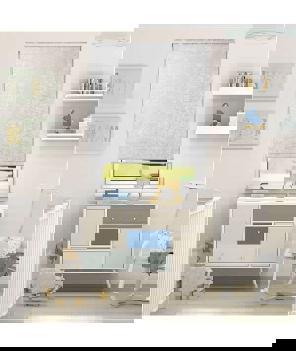 NewEdgeBlinds Light Grey Crushed Velvet Roller Blinds