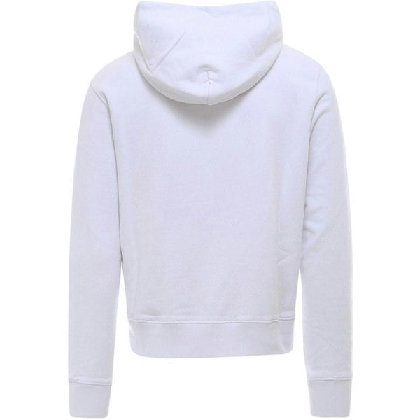 Off-White OW Logo Slim Fit White Hoodie XS