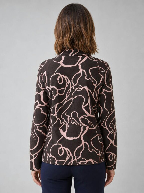 TIGI Sqiggle Jacquard Cowl Neck