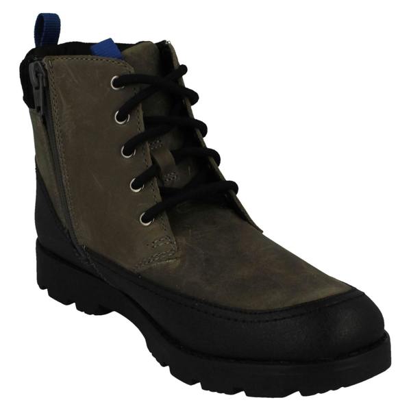 Clarks Boys Clarks Dual Fastening Ankle Boots Heath Ramble