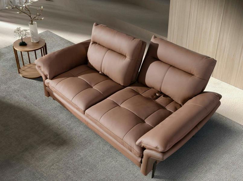 Angel Cerdá Brown leather sofa 6241/6242