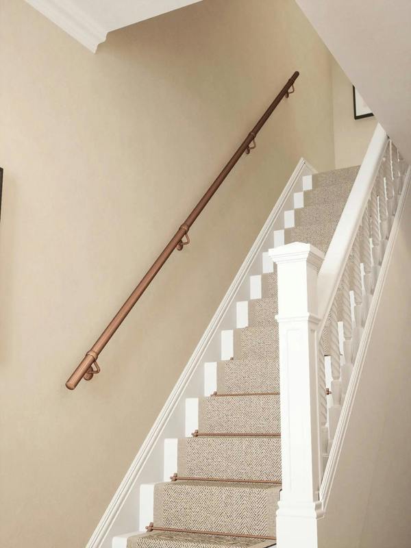 Sambourne Antique Copper Staight Flight Handrail