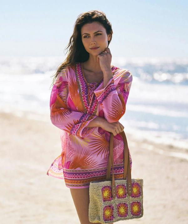 Pia Rossini Aurora - Straw Tote Bag