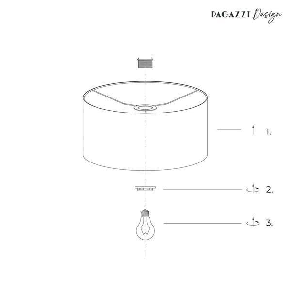 Pagazzi Lighting Parisa Silver Jaquard 30Cm Shade