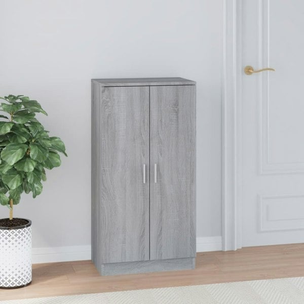 Berkfield Shoe Cabinet Grey Sonoma 55x35x108 cm Engineered Wood