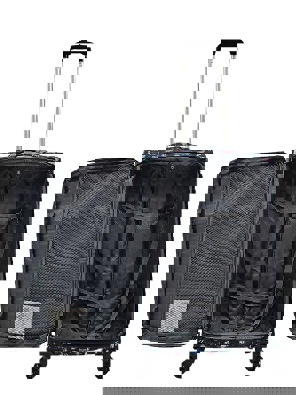 TruClothing Soft Shell Butterfly Leaf Check Print Suitcase