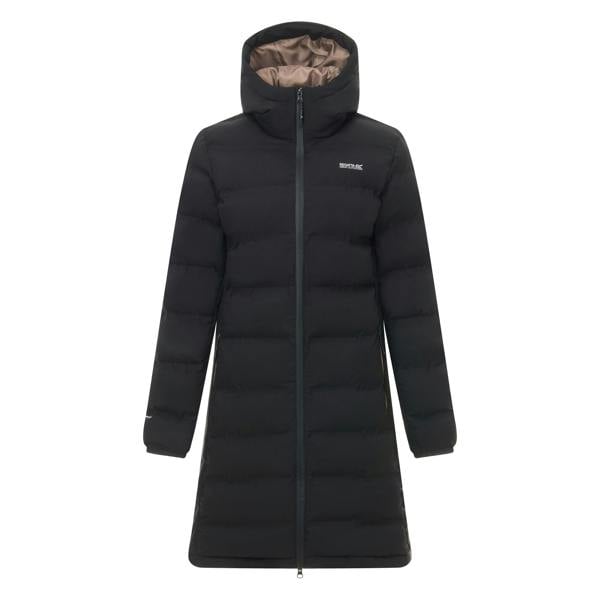 Regatta Womens/Ladies Altoro Longline Padded Jacket - Black/Mocha - 