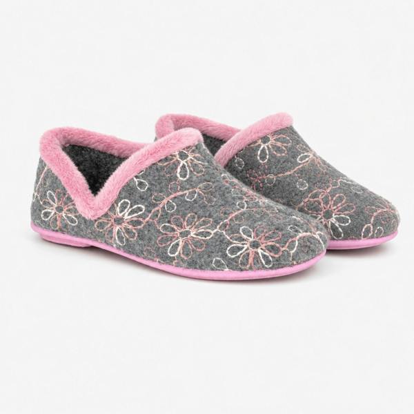 Sleepers SARA Full Slippers Slippers   in  Grey