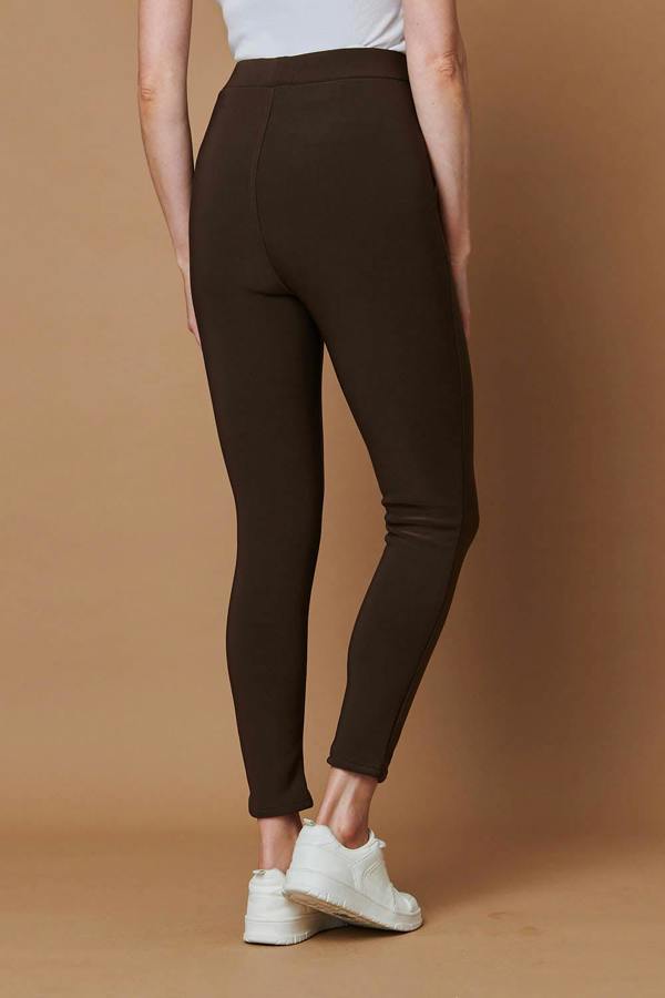 Chocolate | High Waist Fleece Lined Leggings