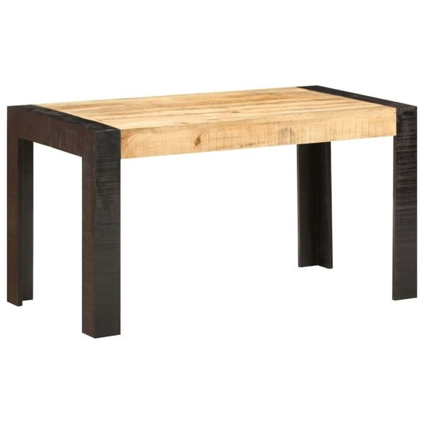 Berkfield Dining Table 140x70x76 cm Solid Rough Mango Wood
