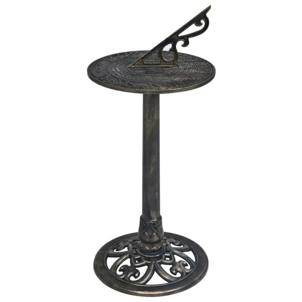 Berkfield Sundial Bronze 35.5x82 cm Plastic