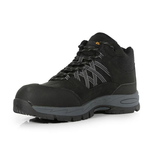 Regatta Mens Sandstone Safety Shoes - Black/Granite - 